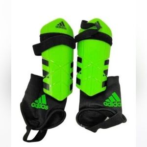 Adidas Ghost Youth Size Large Age 10-13 Shin Guards Neon Green/Black